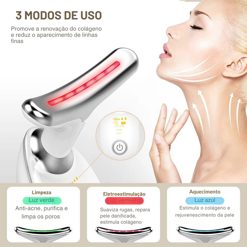 Massageador facial FaceUp 3 em 1